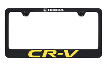 Honda CRV wordmark black coated metal license plate frame holder 2 hole