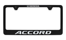 Honda Accord wordmark black coated metal license frame holder
