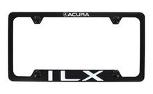Acura ILX wordmark black coated metal license plate frame holder