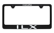 Acura ILX wordmark black coated metal license plate frame holder 2 holes