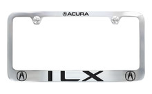Acura ILX wordmark chrome plated metal license plate frame holder