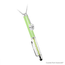 Crystalline Stylus Pen Necklace - Green