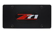 Chevrolet Z71 Logo License Plate - Black