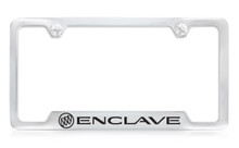 Buick Enclave Chrome Plated Metal Bottom Engraved License Plate Frame 