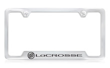 Buick Lacrosse Chrome Plated Metal Bottom Engraved License Plate Frame Holder