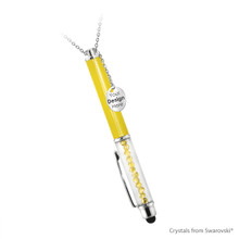 Crystalline Stylus Pen Necklace - Yellow