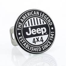 Jeep 4x4 UV printed design Metal Round Hitch Cover 