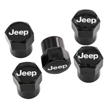 Jeep Logo Black Valve Stem Caps - 5 caps in package 