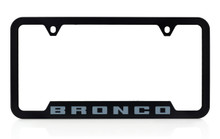 Bronco Wordmark UV Imprint Black Plastic License Plate Frame_ Area 51 Color Wordmark