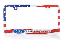 Ford Performance American Flag UV Printed Black Plastic License Frame