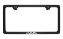 Acura Black Powder Coated Thin Rim Metal License Plate Frame