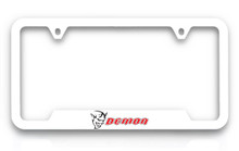 Dodge SRT Demon UV Printed White Plastic License Frame