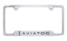Lincoln Aviator Chrome Plated Brass License Plate Frame_ 4 Holes Frame