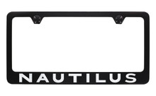 Lincoln Nautilus Black Coated License Plate Frame_ Wide Bottom Frame Design
