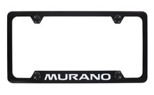 Nissan Black coated frame with Murano Wordmark _ Notch Bottom Frame Design