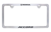 Honda Accord Logo Chrome Plated Zinc Thin Rim License Frame