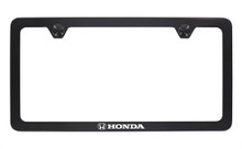 Honda Logo Black Coated Zinc Thin Rim License Frame