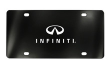 Infiniti Black Powder Coated License Plate with UV printed Infiniti logo