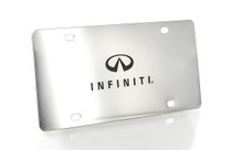 Infiniti Stainless Steel License Plate with UV printed Infiniti logo