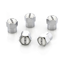 Ford Lincoln Chrome Plated Valve Stem Caps - 5 caps in package