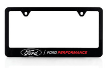 Ford Performance UV Printed Black Plastic License Frame_ Wide Bottom