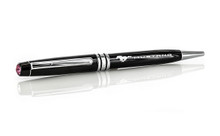 Ford Mustang Black Crystal Pen embellished with premium crystal & UV printed logo — Available in 3 Crystal Colors