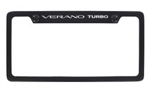 Buick Verano Turbo Black Coated License Plate Frame — Top Engraved Frame