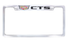 Cadillac CTS Chrome Plated License Plate Frame — Top Engraved Frame