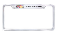Cadillac Escalade Chrome Plated License Plate Frame — Top Engraved Frame 