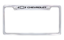 Chevrolet Logo Chrome Plated License Plate Frame — Top Engraved Frame