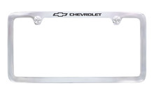 Chevrolet Logo Chrome Plated License Plate Frame — Thin Rim Frame 