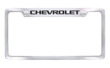 Chevrolet Wordmark Chrome Plated License Plate Frame — Top Engraved Frame