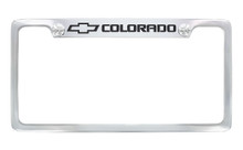 Chevy Colorado Chrome Plated License Plate Frame — Top Engraved Frame