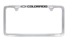 Chevy Colorado Chrome Plated License Plate Frame — Thin Rim Frame
