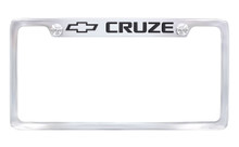 Chevy Cruze Chrome Plated License Plate Frame — Top Engraved Frame