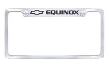 Chevy Equinox Chrome Plated License Plate Frame — Top Engraved Frame