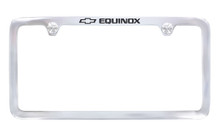 Chevy Equinox Chrome Plated License Plate Frame — Thin Rim Frame
