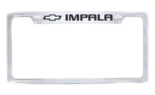 Chevy Impala Chrome Plated License Plate Frame — Top Engraved Frame