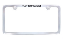 Chevy Malibu Chrome Plated License Plate Frame — Thin Rim Frame 