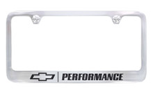 Chevy Performance Chrome Plated License Plate Frame — Wide Bottom Frame 