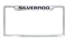 Chevy Silverado Chrome Plated License Plate Frame — Top Engraved Frame