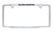 Chevy Suburban Chrome Plated License Plate Frame — Thin Rim Frame