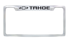 Chevy Tahoe Chrome Plated License Plate Frame — Top Engraved Frame