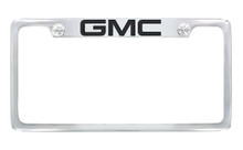 GMC Chrome Plated License Plate Frame — Top Engraved Frame