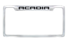 GMC Acadia Chrome Plated License Plate Frame — Top Engraved Frame