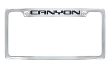 GMC Canyon Chrome Plated License Plate Frame — Top Engraved Frame 