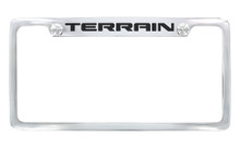 GMC Terrain Chrome Plated License Plate Frame — Top Engraved Frame