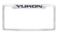 GMC Yukon Chrome Plated License Plate Frame — Top Engraved Frame