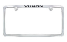GMC Yukon Chrome Plated License Plate Frame — Thin Rim Frame