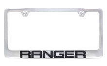 Ford Ranger Wordmark Chrome Plated Brass Metal License Plate Frame